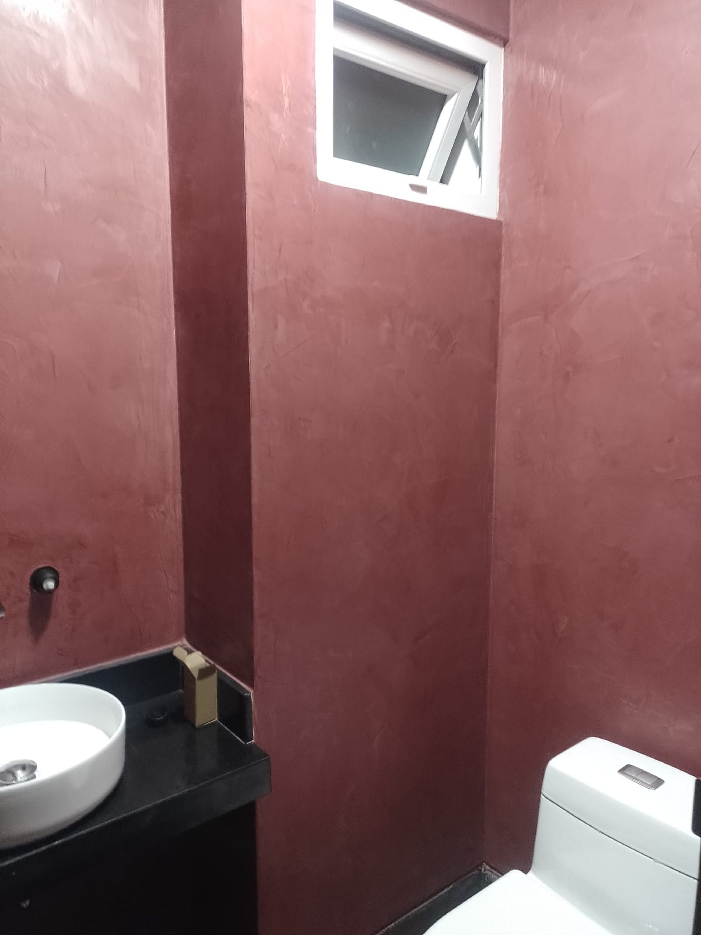 Pintura en baño. Estuco beneciano 2